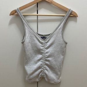 NWT A&F Grey stripped tank top